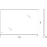 Зеркало BELBAGNO SPC-CEZ-1000-700-LED-BTN